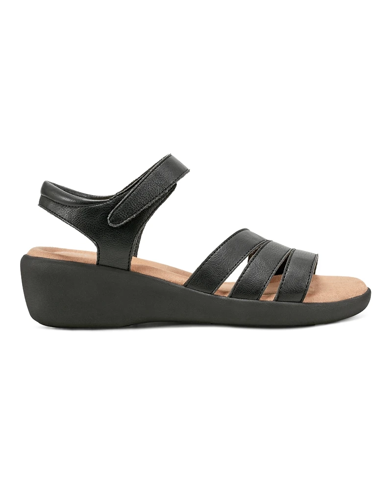 Easy Spirit Women's Kenton Strappy Low Wedge Sandals