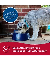 Coastal Pet Bergan Auto-Wata - Backyard & Patio Automatic Water Bowl for Cat, Dog and Other Pets - Navy - 1.5 qts / 48 oz.