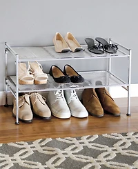 Seville Classics 4-Tier Metal Mesh Stackable Shoe Rack