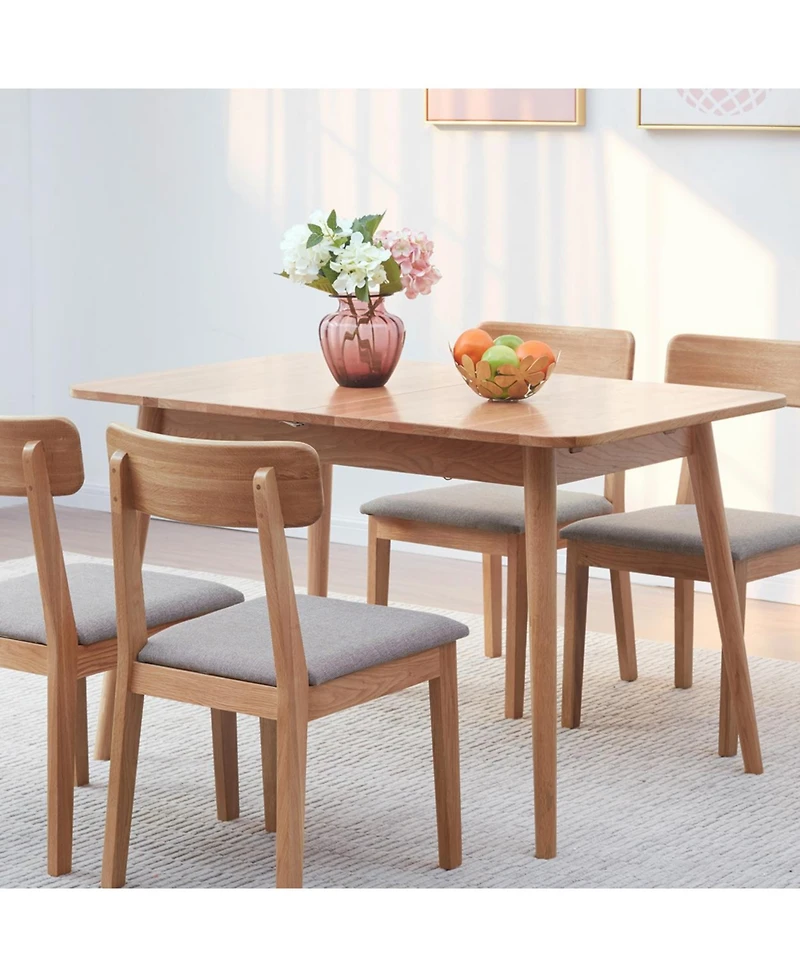 Streamdale Solid Oak Round Dining Table for 6-8 People