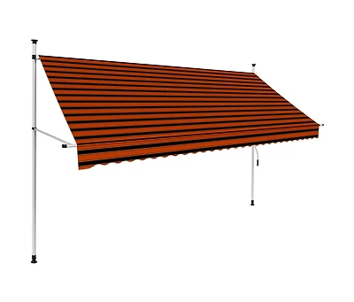 Manual Retractable Awning 118.1" Orange and Brown