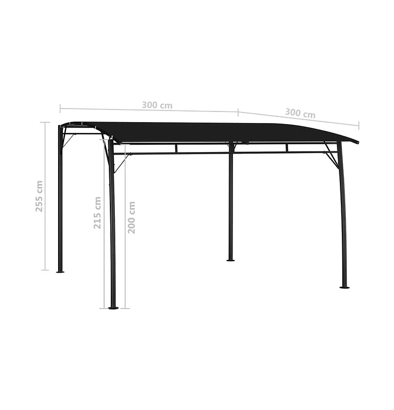 Garden Sunshade Awning 118.1"x118.1"x100.4" Anthracite