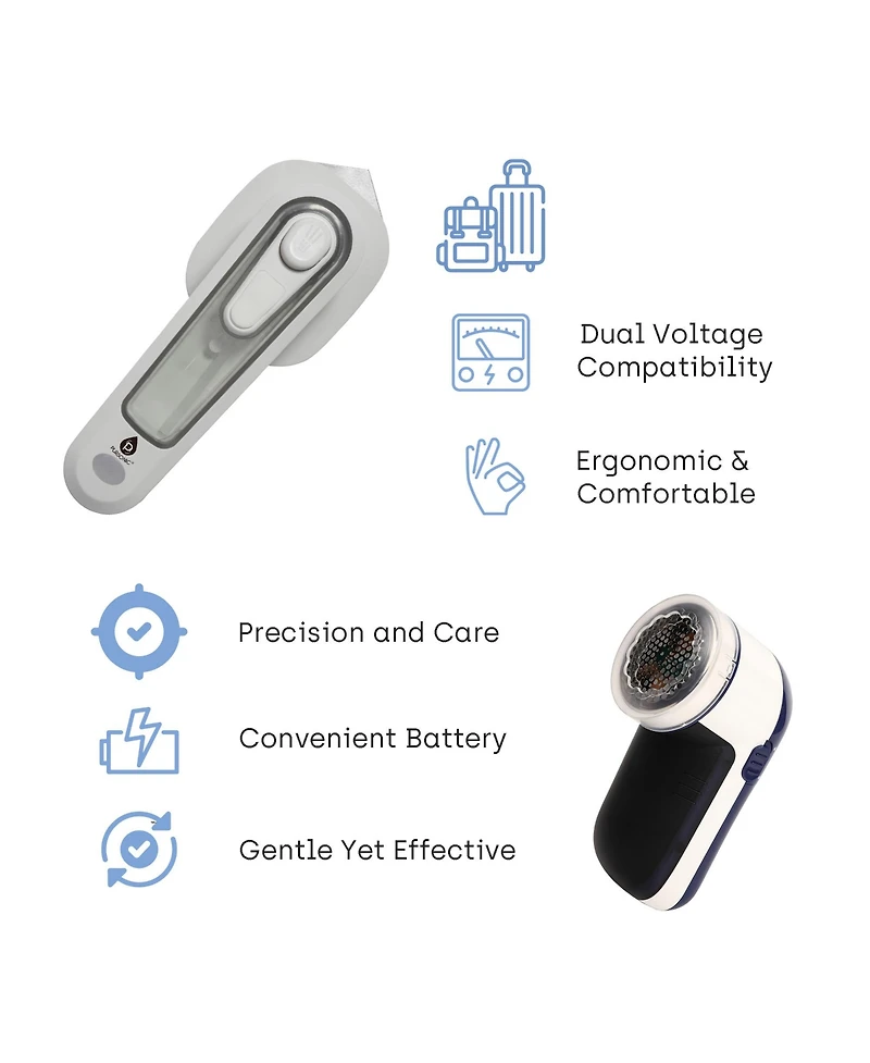 Travel-Ready Garment Grooming Kit: Compact Lint Remover, Fabric Shaver & Mini Iron