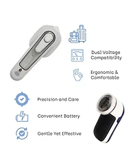 Travel-Ready Garment Grooming Kit: Compact Lint Remover, Fabric Shaver & Mini Iron