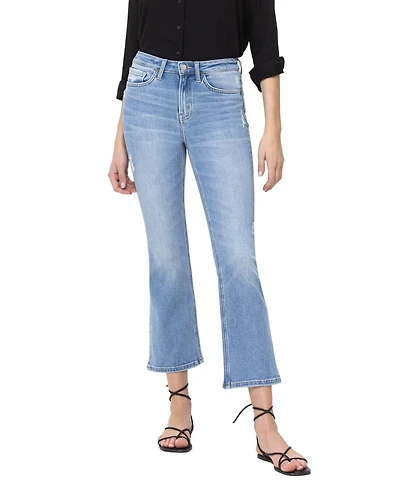 Flying Monkey Women's High Rise Cropped Flare Jeans