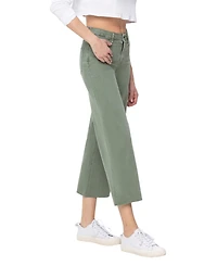 Vervet Women's High Rise Cropped Wide Leg Jeans