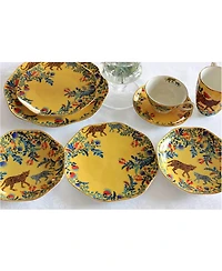Jessie Zhao New York Amazon Rainforest Bone China In Yellow Side Plate