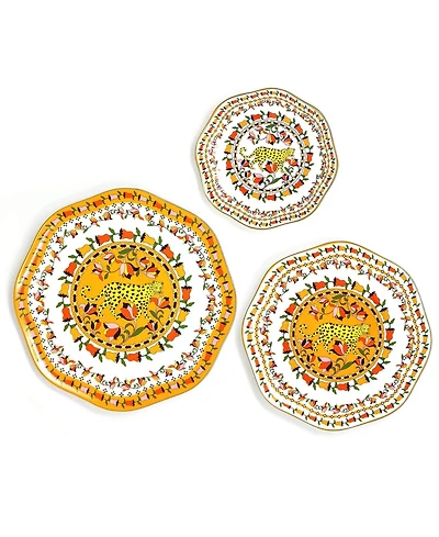 Jessie Zhao New York Tropical Love Bone China Plates, Set Of Three