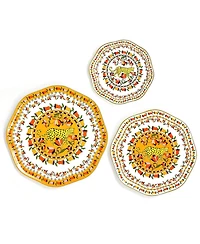 Jessie Zhao New York Tropical Love Bone China Plates, Set Of Three