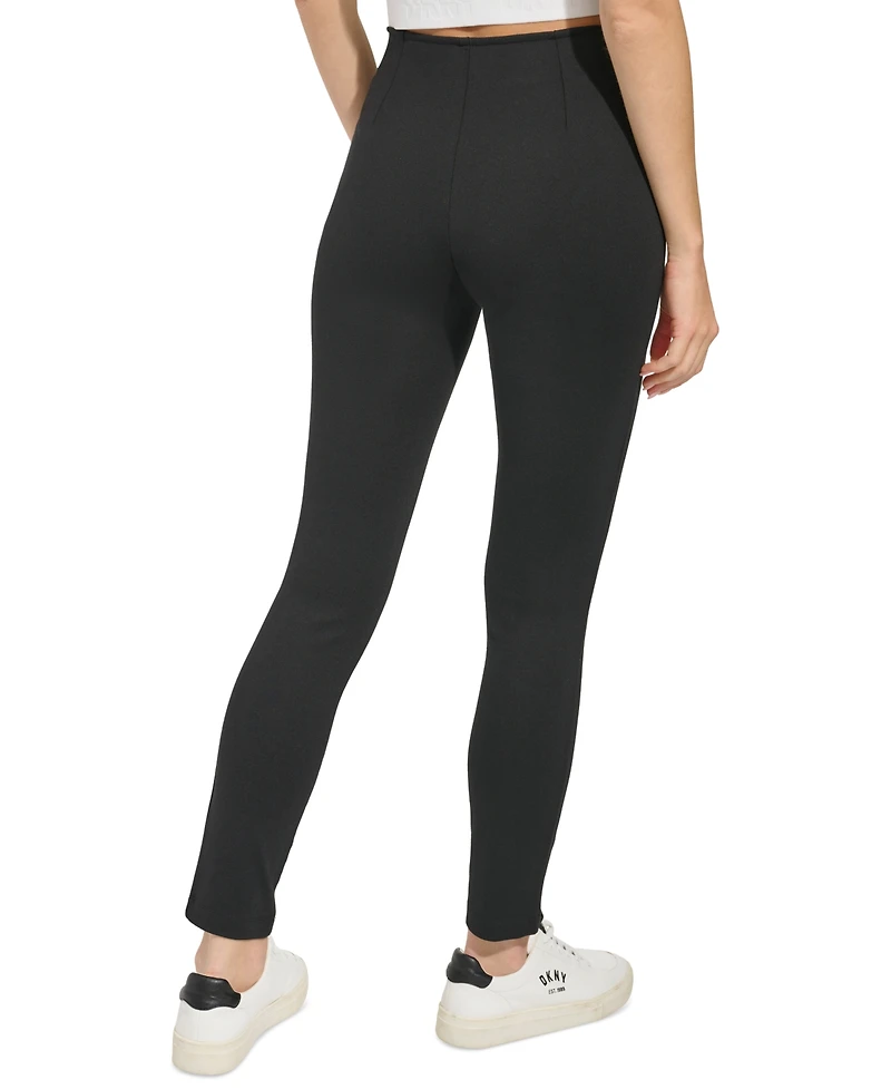 Dkny Slim Leg Pull On Ponte Ankle Pant