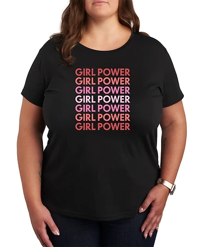 Hybrid Apparel Trendy Plus Girl Power Graphic Short Sleeve T-shirt