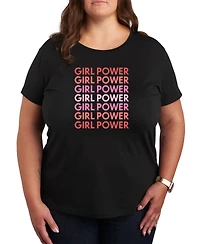 Hybrid Apparel Trendy Plus Girl Power Graphic Short Sleeve T-shirt