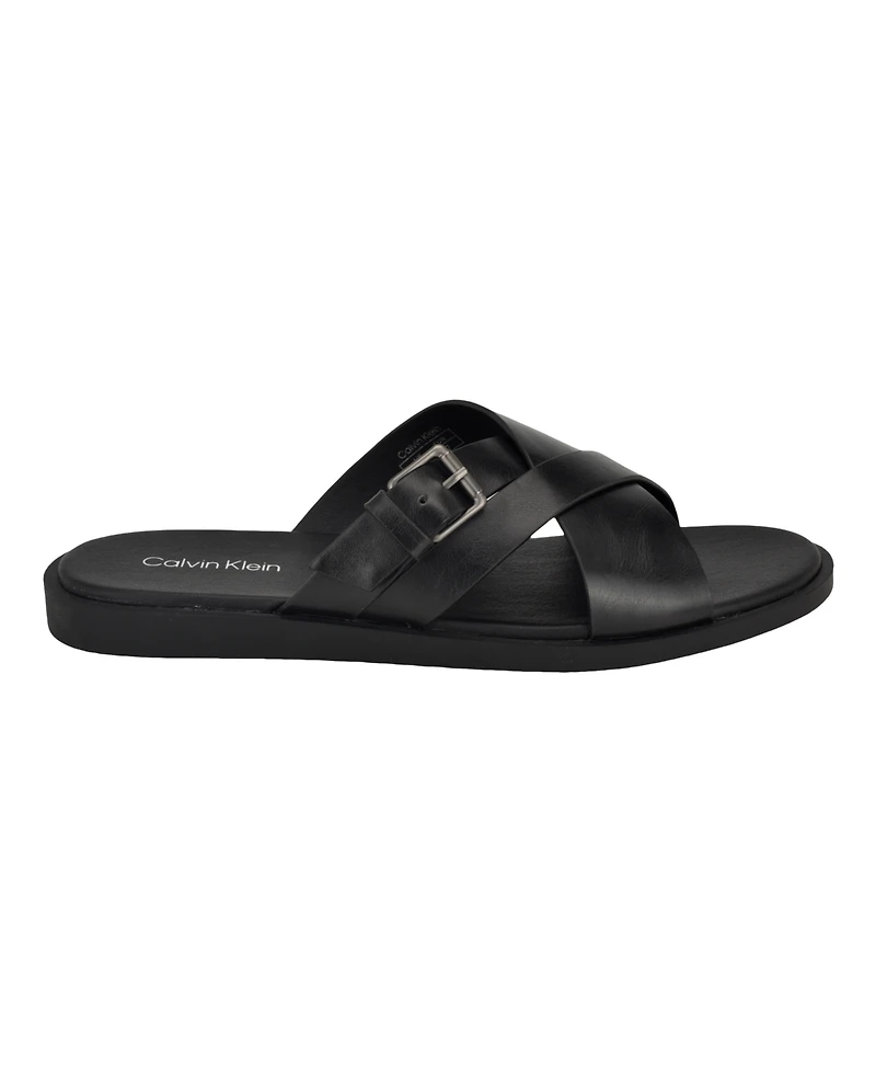 Calvin Klein Men's Elon Casual Slip-On Flat Sandals