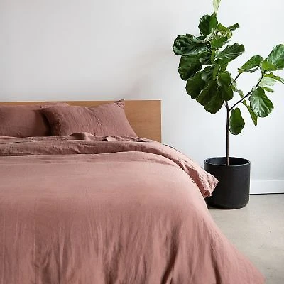 100 French Linen Duvet Cover Sham Set