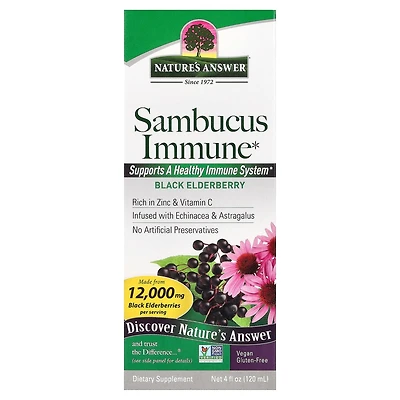 Nature's Answer Sambucus Immune Black Elderberry 12 000 mg - 4 fl oz (120 ml)