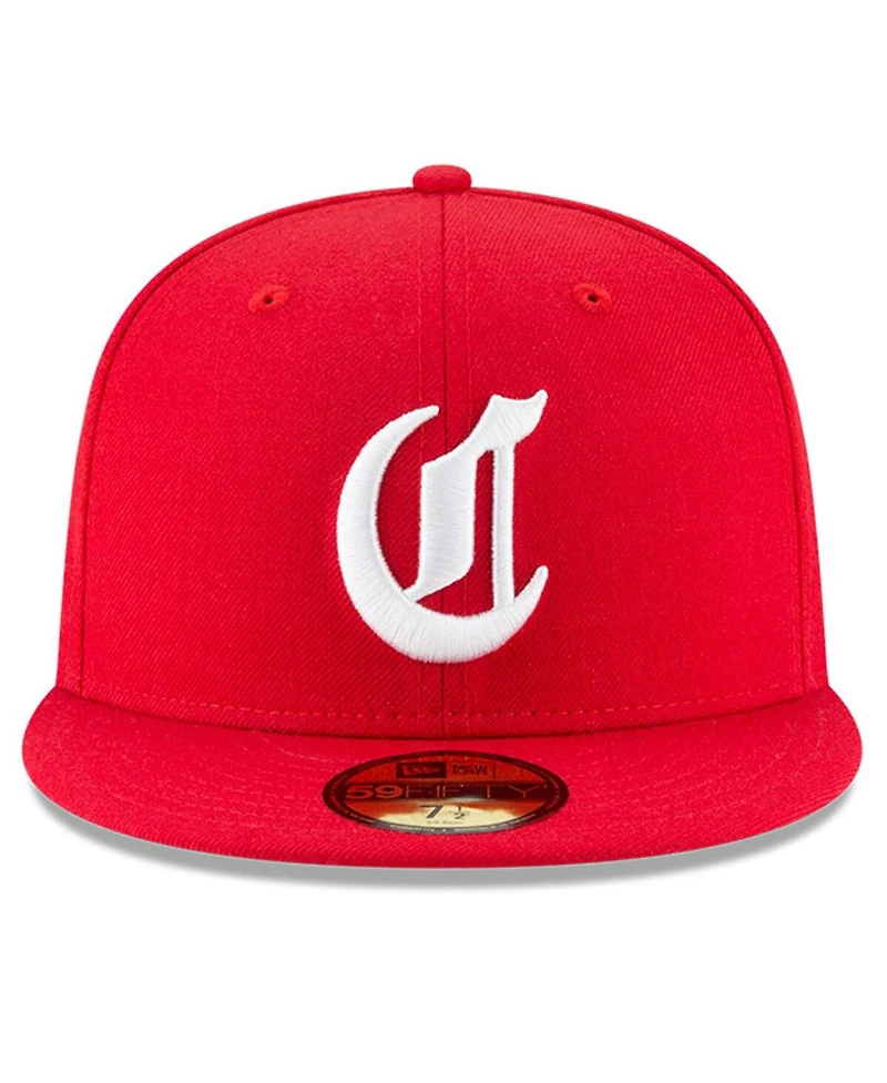 Men's New Era Red Cincinnati Reds Cooperstown Collection Wool 59FIFTY Fitted Hat