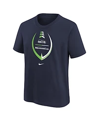 Little Girls Nike College Navy Seattle Seahawks Icon T-shirt