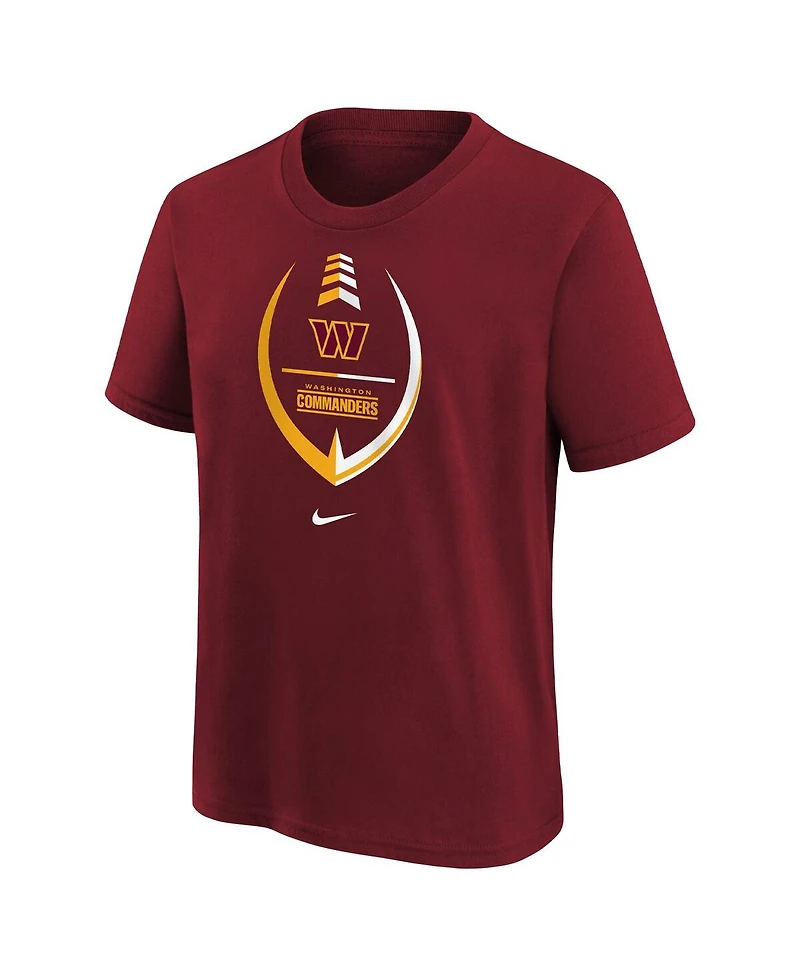 Little Girls Nike Burgundy Washington Commanders Icon T-shirt