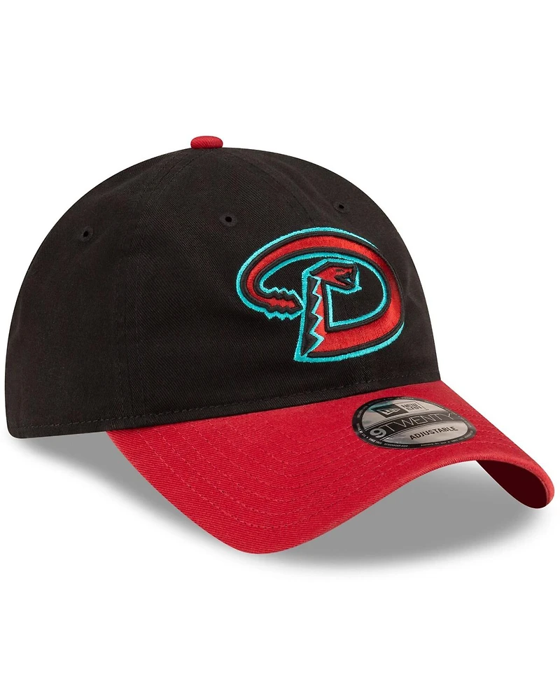 Men's New Era Black, Red Arizona Diamondbacks Road Replica Core Classic 9TWENTY Adjustable Hat