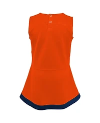 Girls Toddler Orange Denver Broncos Cheer Captain Dress with Bloomers