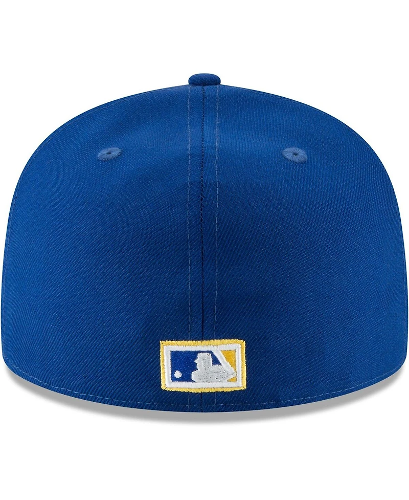 Men's New Era Yellow Milwaukee Brewers Cooperstown Collection Wool 59FIFTY Fitted Hat