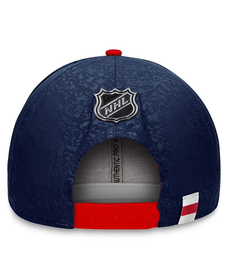 Men's Fanatics Navy, Red New York Rangers Authentic Pro Rink Two-Tone Snapback Hat