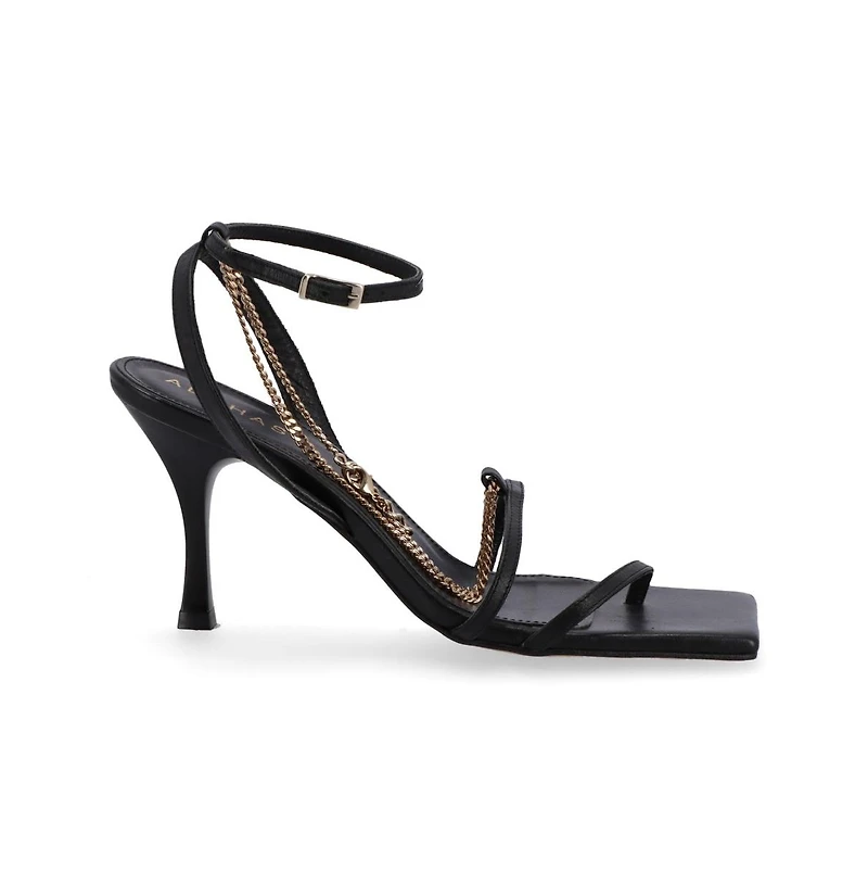 Alohas Women's Straps Chain Leather Sandals