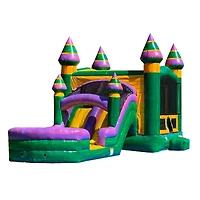 JumpOrange Amazon River Commercial Grade Inflatable Bouncer with Dual Slide and Splash Pool | for Adults and Kids | Includes Blower, Stakes & Storage