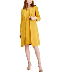Le Suit Women's Crepe Topper Jacket & Sheath Dress Suit Set, Regular and Petite Sizes