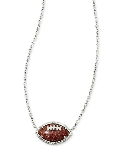 Kendra Scott Goldstone Football 19" Adjustable Pendant Necklace