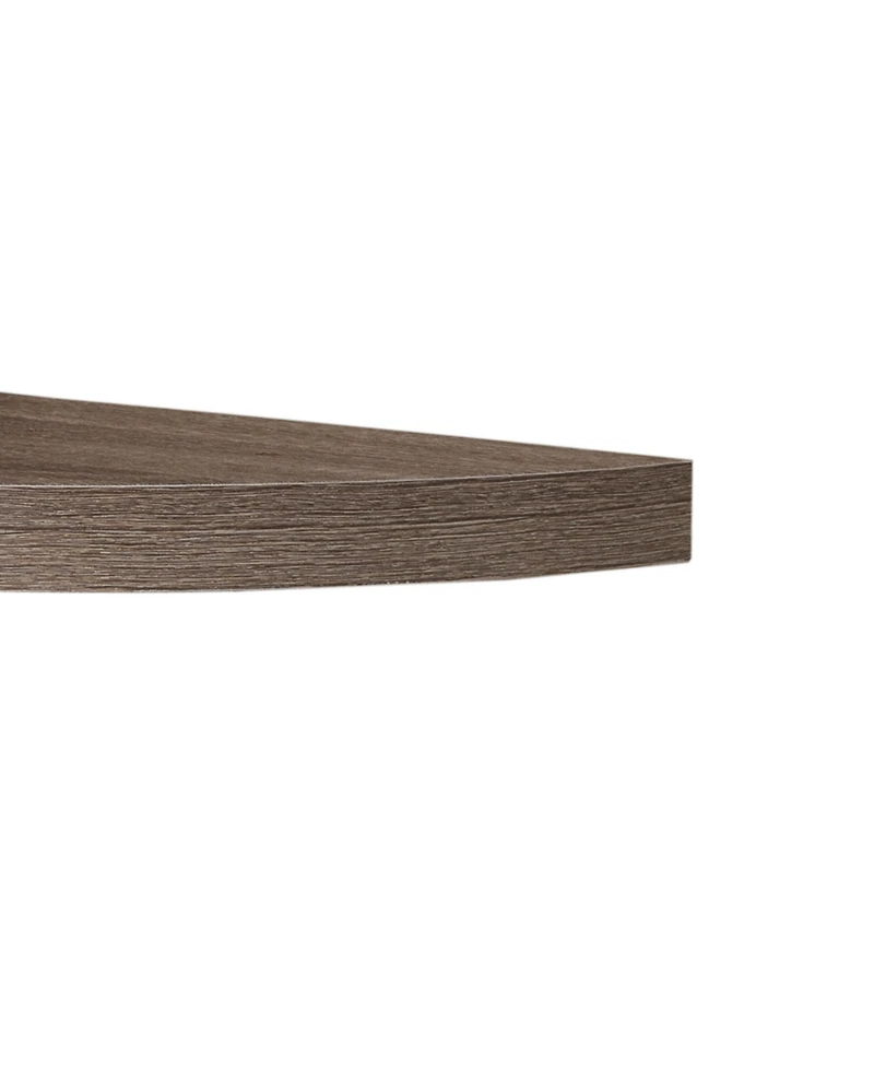 Danya B. Rustic Weathered Oak Corner Radial Shelves (Set of 2)