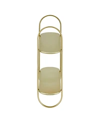 Danya B Two-Tier Warm Metal Hanging Bracket Wall Mounted Shelf