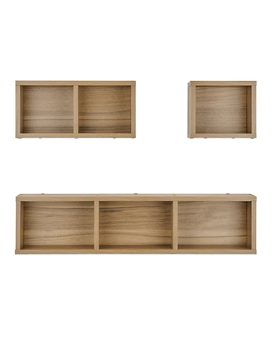 Danya B Bauhaus Floating Geometric Cubby Wall Shelves