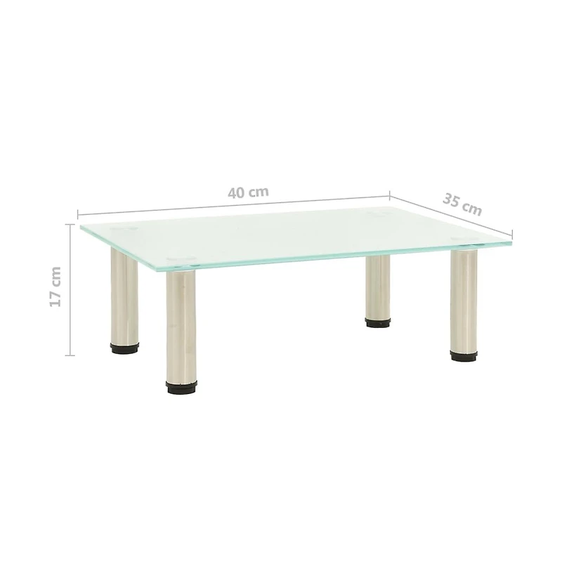 Tv Stand Frosted 15.7"x13.8"x6.7" Tempered Glass