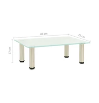 Tv Stand Frosted 15.7"x13.8"x6.7" Tempered Glass