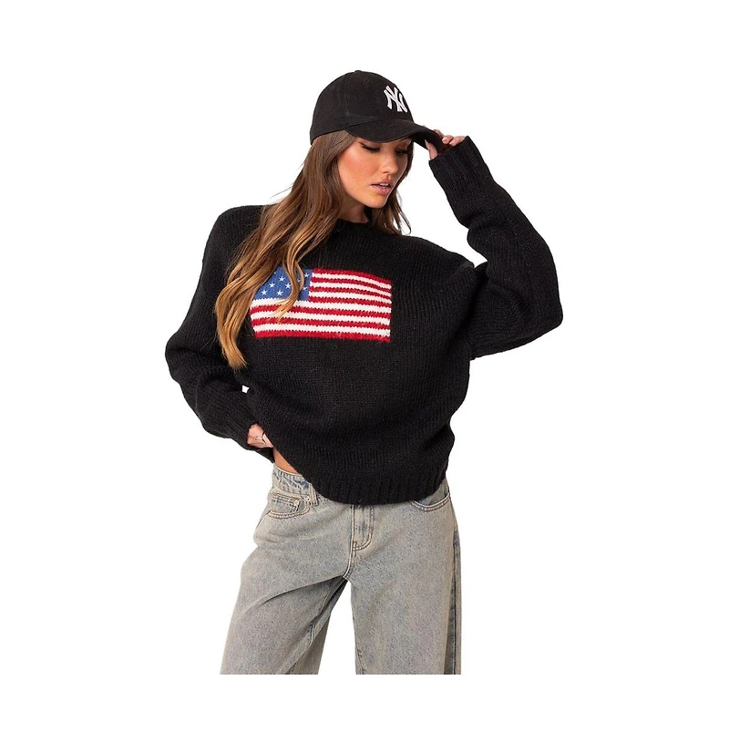 Edikted Women's Usa oversized chunky knit sweater