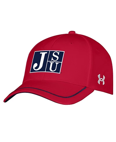 Men's Under Armour Red Jackson State Tigers Iso-Chill Blitzing Accent Flex Hat