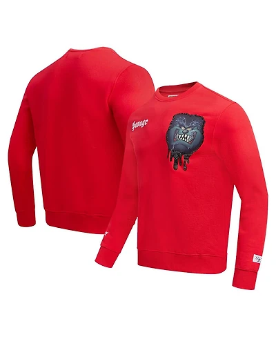 Men's and Women's Freeze Max Red Looney Tunes Taz Savage Horror Pullover Sweatshirt