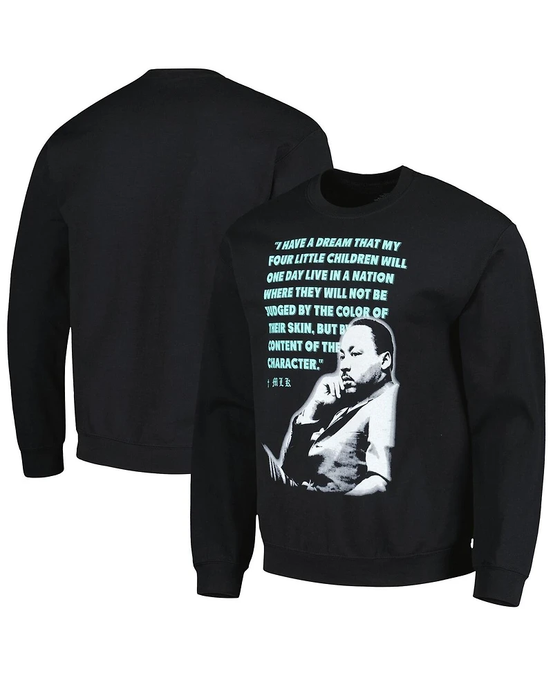 Men's and Women's Martin Luther King Jr. Black Graphic Pullover Sweatshirt