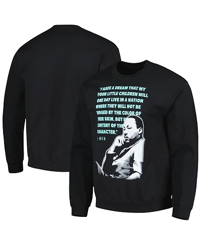 Men's and Women's Martin Luther King Jr. Black Graphic Pullover Sweatshirt