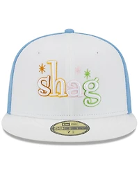 Men's New Era White Winston-Salem Dash Theme Nights Shags 59FIFTY Fitted Hat