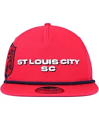 Men's New Era Red St. Louis City Sc Heritage The Golfer Snapback Hat
