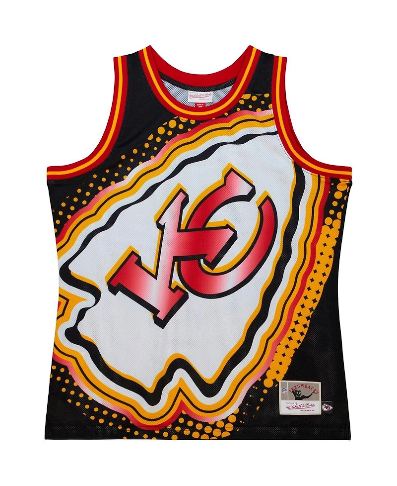 Men's Mitchell & Ness Black Kansas City Chiefs Big Face 7.0 Fashion Tank Top