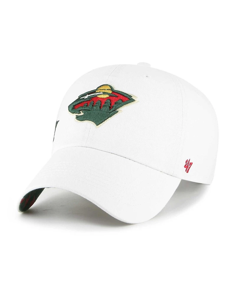 Women's '47 Brand White Minnesota Wild Confetti Clean Up Adjustable Hat