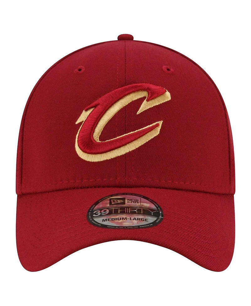Men's New Era Wine Cleveland Cavaliers Logo 39THIRTY Flex Hat