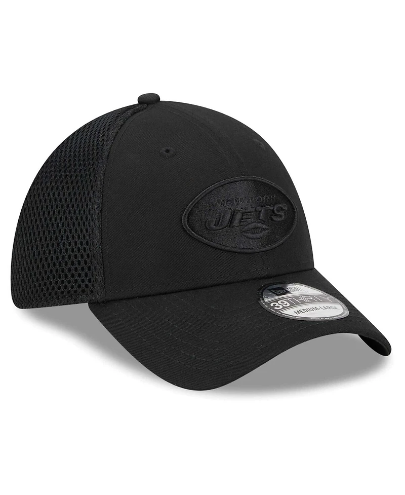 Men's New Era Black York Jets Main Neo 39THIRTY Flex Hat