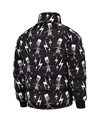 Men's Freeze Max Black The Simpsons Electric Bart Raglan Full-Zip Puffer Jacket