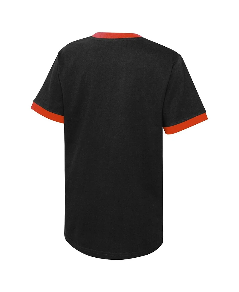 Big Boys Black Distressed Philadelphia Flyers Ice City T-shirt