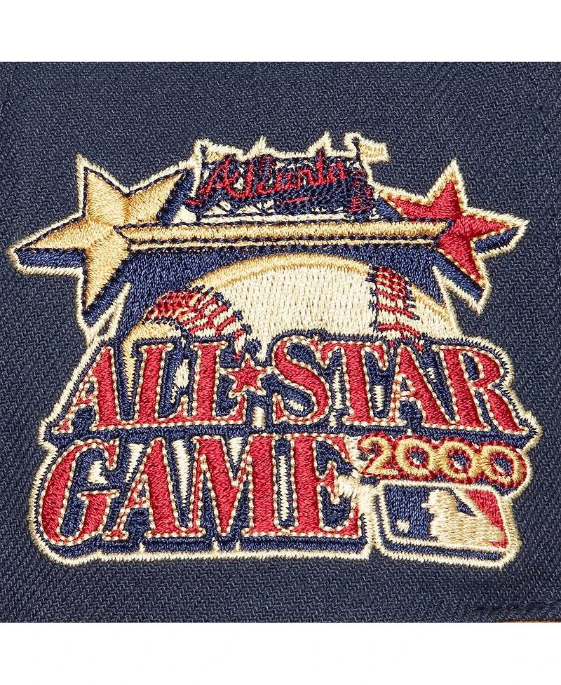 Men's Mitchell & Ness Navy Atlanta Braves Work It Snapback Hat