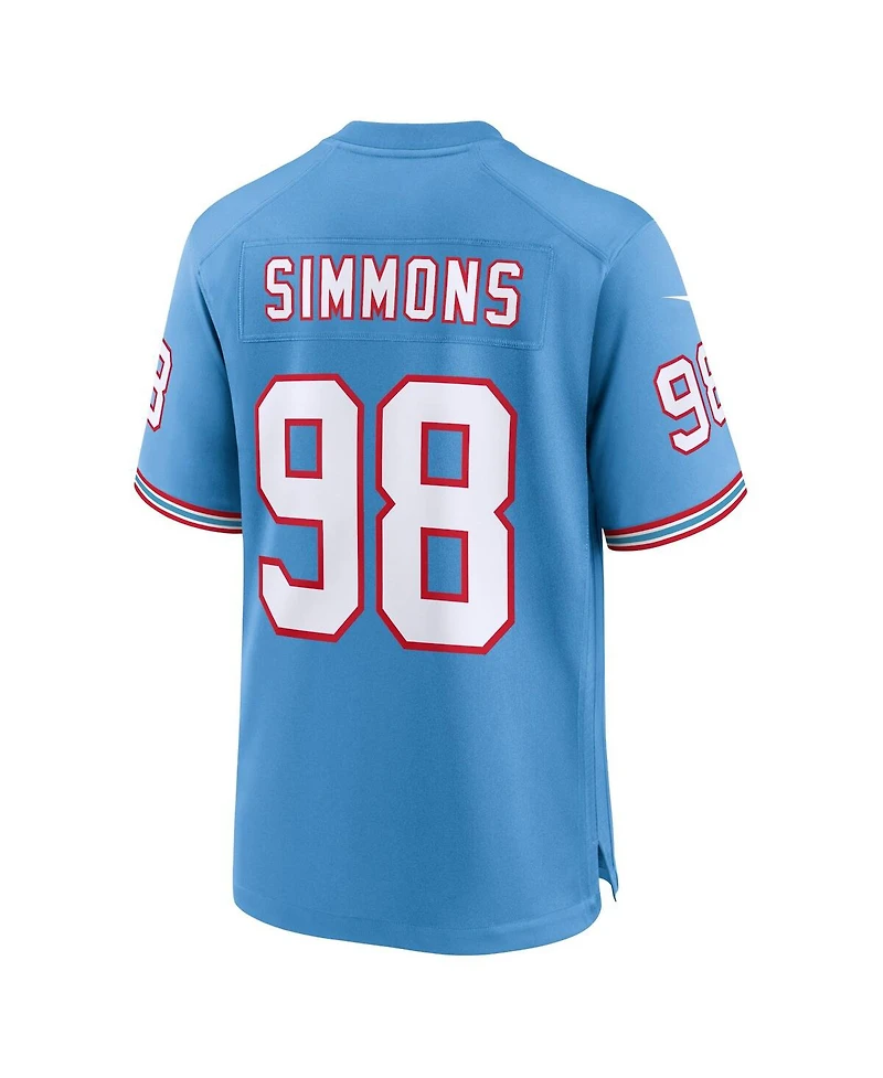 Big Boys Nike Jeffery Simmons Light Blue Tennessee Titans Game Jersey
